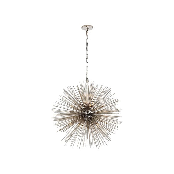 【Visual Comfort】アメリカ・デザイン・スプートニク照明 ペンダントライト「Strada Medium Round Chandelier」20灯　シルバー（ポリッシュニッケル）（W711×H711mm）