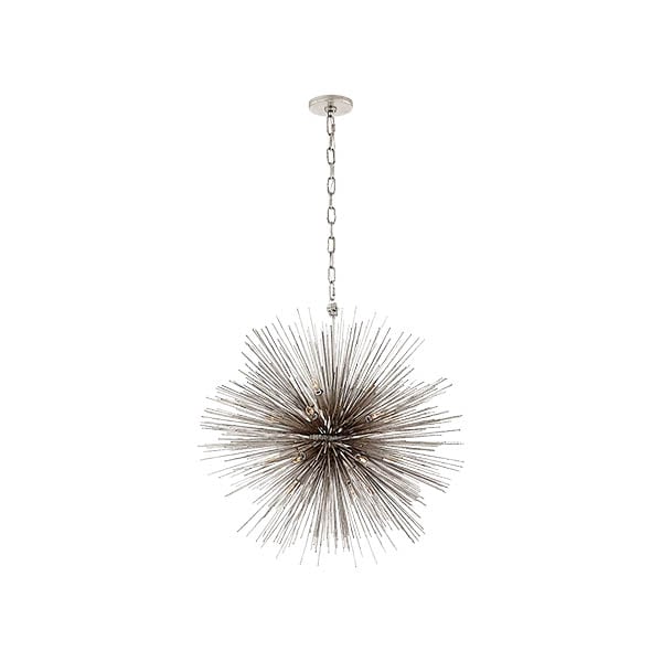 【Visual Comfort】アメリカ・デザイン・スプートニク照明 ペンダントライト「Strada Medium Round Chandelier」20灯　シルバー（シルバーリーフ）（W711×H711mm）