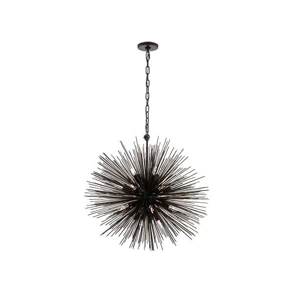 【Visual Comfort】アメリカ・デザイン・スプートニク照明 ペンダントライト「Strada Medium Round Chandelier」20灯　ブラック（W711×H711mm）