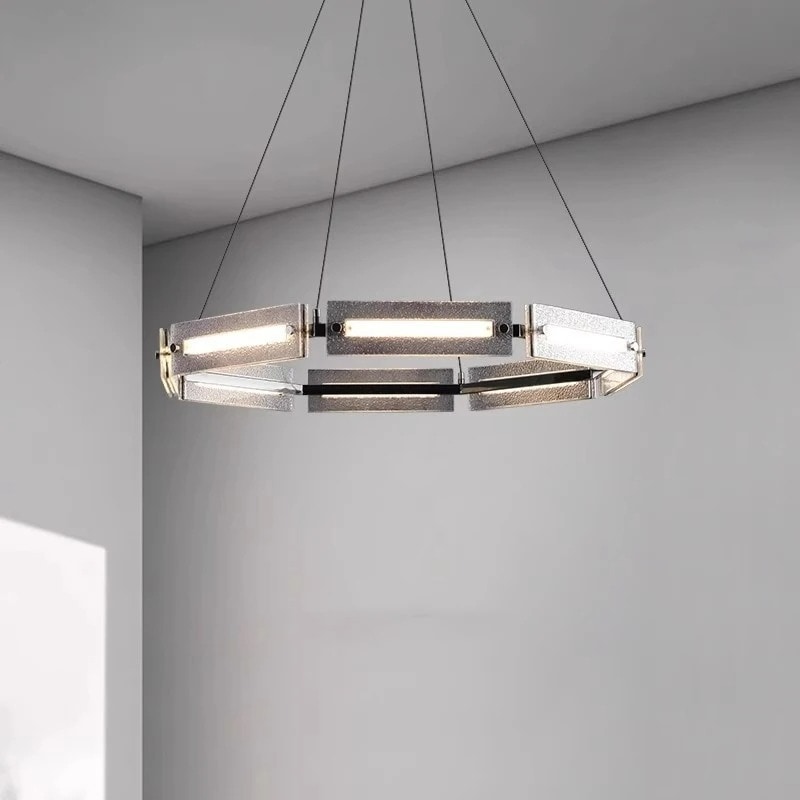 デザイン照明 シャンデリア「Modern Creative Hexagonal LED Chandelier」D82cm（W820×H80mm）