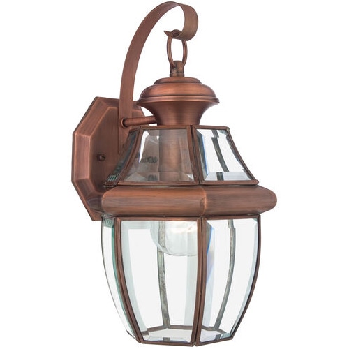 【QUOIZEL】アメリカ・デザイン照明 アウトドア ウォールライト 1灯「Newbury」コッパー（W220×D200×H350mm）