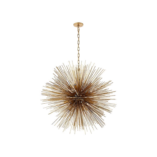 【Visual Comfort】アメリカ・デザイン・スプートニク照明 ペンダントライト「Strada Large Round Chandelier」20灯　ゴールド（W1016×H1016mm）