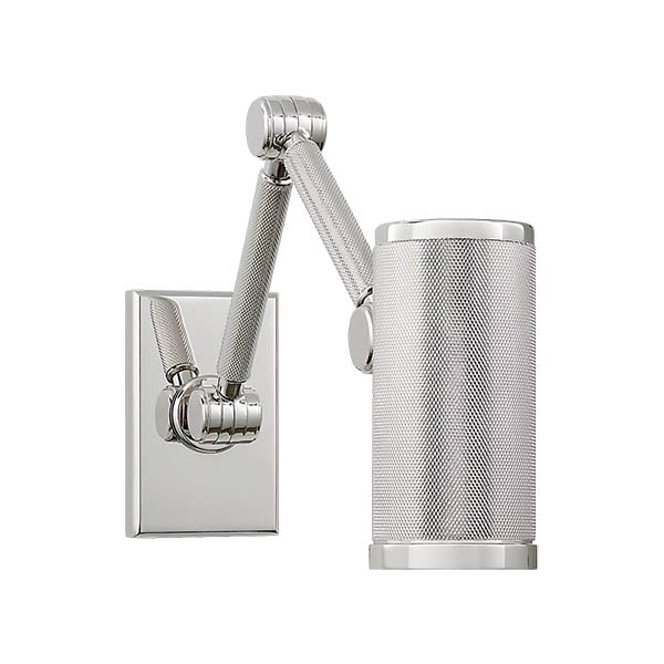 【Visual Comfort】アメリカ・ウォールライト「Barrett Mini Double Arm Bed Light」LED シルバー（W76×D254〜406×H127〜229mm）