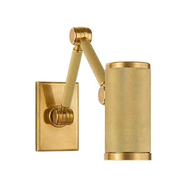 【Visual Comfort】アメリカ・ウォールライト「Barrett Mini Double Arm Bed Light」LED ゴールド（W76×D254〜406×H127〜229mm）