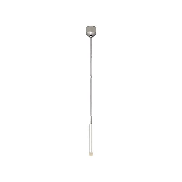 【Visual Comfort】アメリカ・デザイン照明 ペンダントライト「Rousseau Single Pendant」　LED　シルバー・エッチングクリスタルオーブ（W25×H559mm）