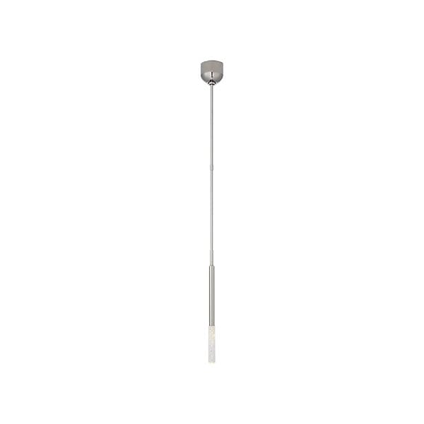 【Visual Comfort】アメリカ・デザイン照明 ペンダントライト「Rousseau Single Pendant」　LED　シルバー・シードグラス（W25×H559mm）