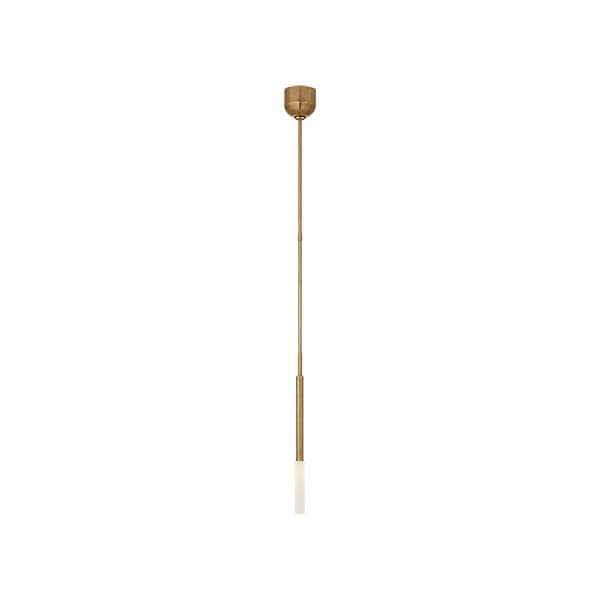 【Visual Comfort】アメリカ・デザイン照明 ペンダントライト「Rousseau Single Pendant」　LED　ゴールド・エッチングクリスタル（W25×H559mm）