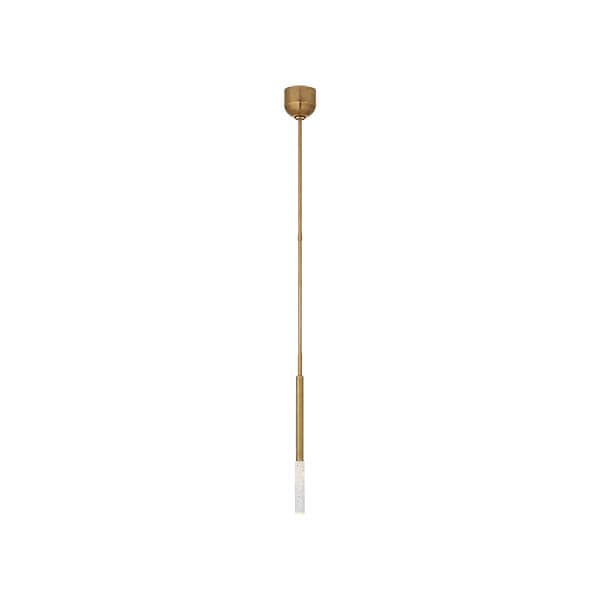 【Visual Comfort】アメリカ・デザイン照明 ペンダントライト「Rousseau Single Pendant」　LED　ゴールド・シードグラス（W25×H559mm）