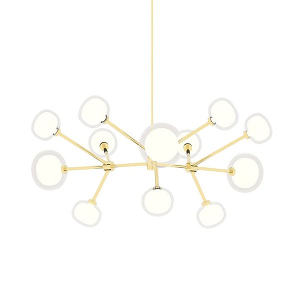 【TOOY】イタリア・デザイン照明「Nabila」ペンダントライト　ゴールド（φ1020×H430mm）