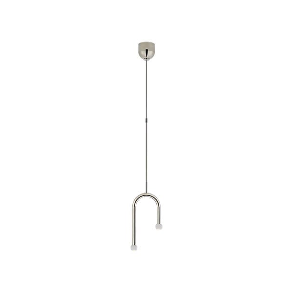 【Visual Comfort】アメリカ・デザイン照明 ペンダントライト「Rousseau Small Asymmetric Pendant」　LED　シルバー・クリアグラス（W203×H635mm）