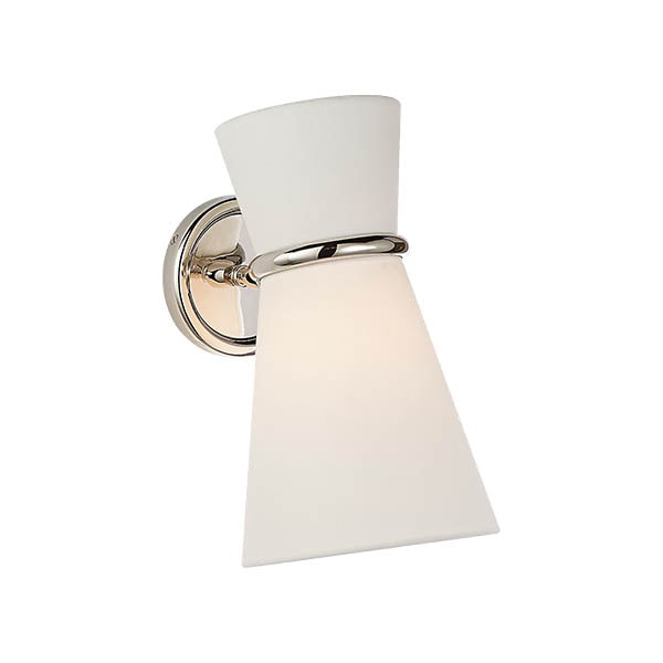 【Visual Comfort】アメリカ・ウォールライト「Clarkson Small Single Pivoting Sconce」1灯 シルバー（W178×D203×H279mm）