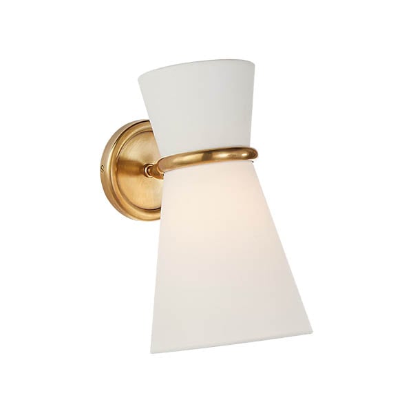 【Visual Comfort】アメリカ・ウォールライト「Clarkson Small Single Pivoting Sconce」1灯 ゴールド（W178×D203×H279mm）