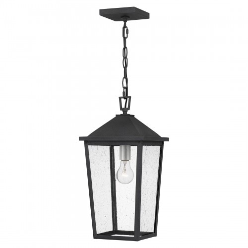 【QUOIZEL】アメリカ・デザイン照明 ペンダントライト 1灯「Stoneleigh」ブラック（W230×D230×H470mm）