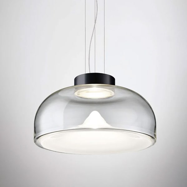 【LEUCOS】イタリア・デザイン照明「Aella」ペンダントライト　クリア（φ450×H250mm）