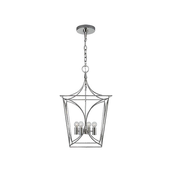 【Visual Comfort】アメリカ・デザイン照明 ペンダントライト「Cavanagh Small Lantern」4灯　シルバー（W330×H584mm）