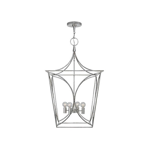 【Visual Comfort】アメリカ・デザイン照明 ペンダントライト「Cavanagh Medium Lantern」4灯　シルバー（W483×H813mm）