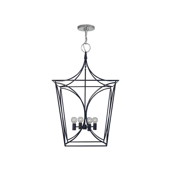 【Visual Comfort】アメリカ・デザイン照明 ペンダントライト「Cavanagh Medium Lantern」4灯　ブルー（W483×H813mm）