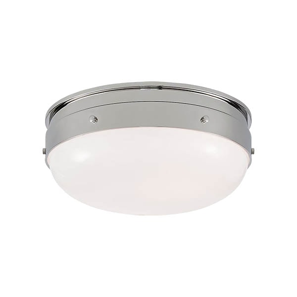 【Visual Comfort】アメリカ・デザイン照明 フラッシュマウント「Hicks Small Flush Mount」2灯・シルバー（W330×H127mm）