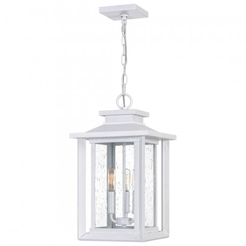 【QUOIZEL】アメリカ・デザイン照明 アウトドア ペンダントライト 3灯「Wakefield」ホワイト（W270×D270×H490mm）