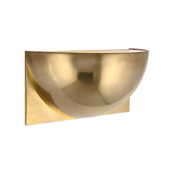 【Visual Comfort】アメリカ・ウォールライト「Quarter Sphere Small Up Light」LED ゴールド（W254×D127×H127mm）