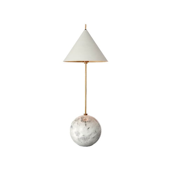 【Visual Comfort】テーブルライト 1灯 「Cleo Orb Base Accent Lamp」　ホワイト (W203×H508mm)