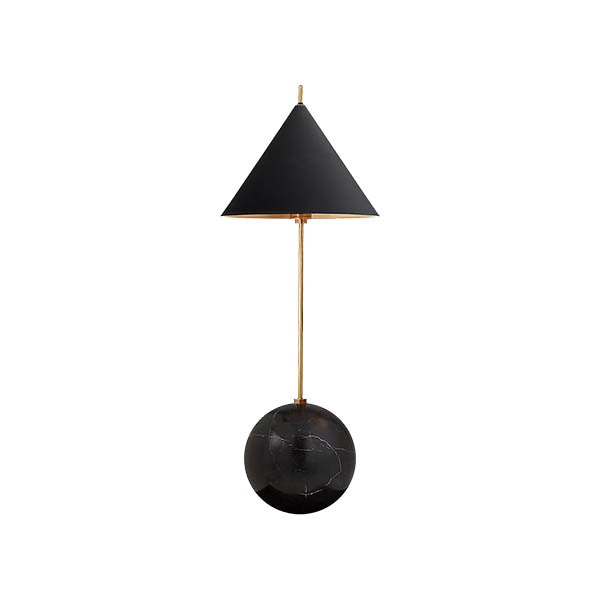 【Visual Comfort】テーブルライト 1灯 「Cleo Orb Base Accent Lamp」　ブラック (W203×H508mm)