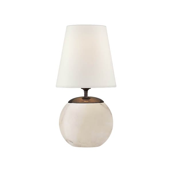 【Visual Comfort】テーブルライト 1灯 「Terri Round Accent Lamp」　ホワイト (W152×H305mm)