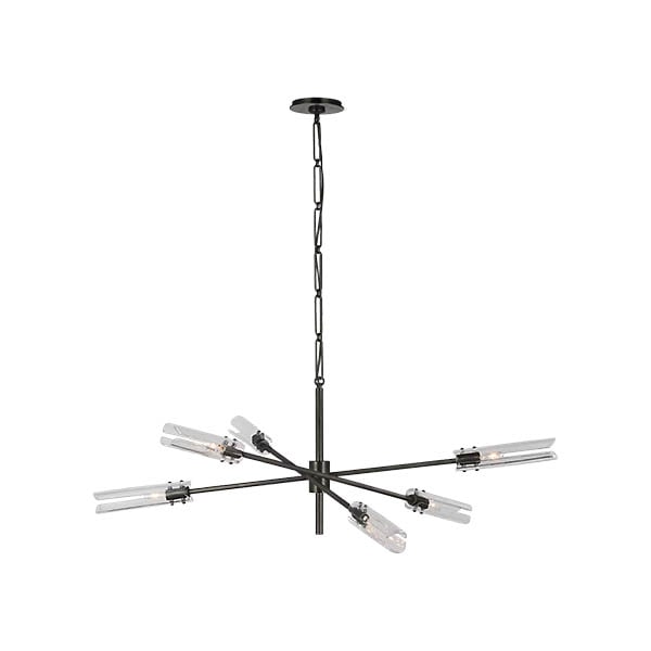 【Visual Comfort】アメリカ・デザイン照明 ペンダントライト「Casoria XL Radial Chandelier」6灯　ブロンズ（W1143×H381mm）