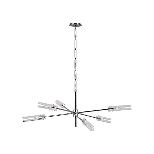 【Visual Comfort】アメリカ・デザイン照明 ペンダントライト「Casoria XL Radial Chandelier」6灯　シルバー（W1143×H381mm）