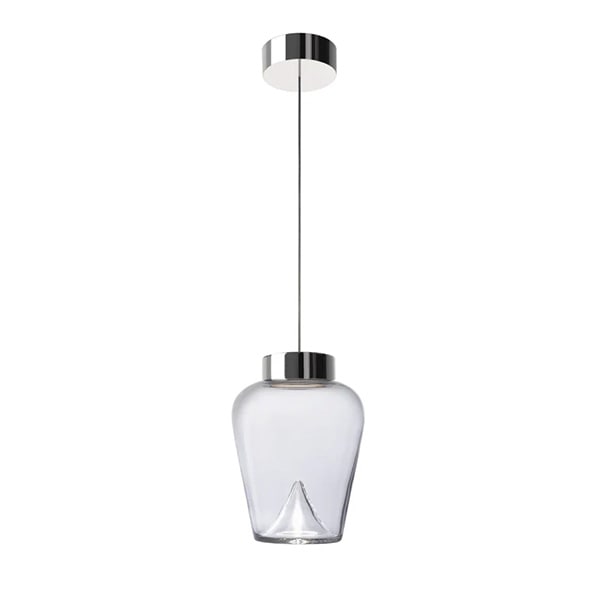 【LEUCOS】イタリア・デザイン照明「Aella」ペンダントライト　クローム（φ172×H229mm）