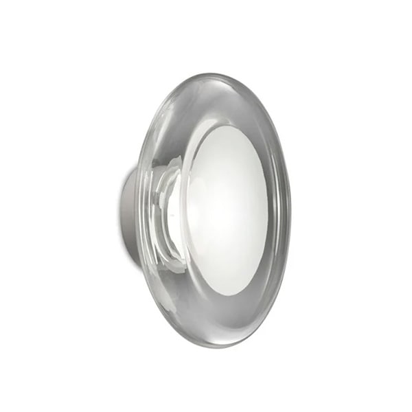 【LEUCOS】イタリア・デザイン照明「Keyra」ウォールライト　クリアホワイト（φ300×D125mm）
