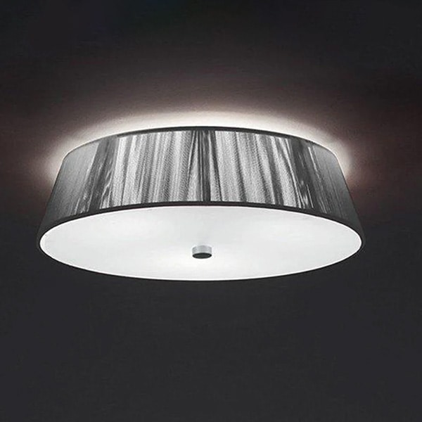 【LEUCOS】イタリア・デザイン照明「Lilith」シーリングライト　シルバー（φ410×H140mm）