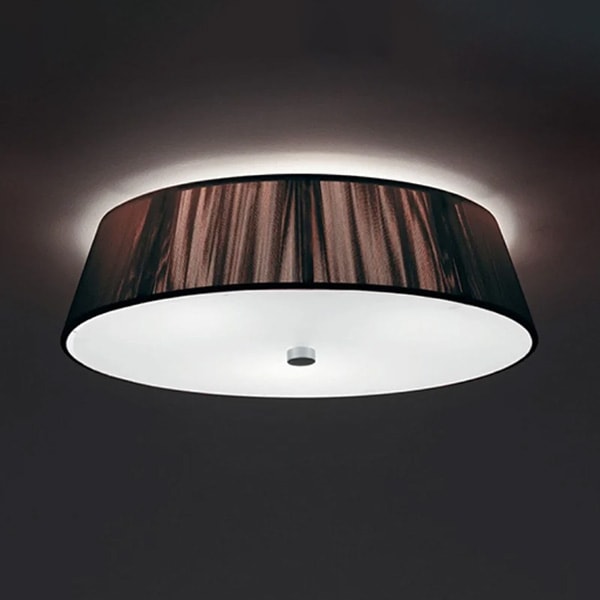 【LEUCOS】イタリア・デザイン照明「Lilith」シーリングライト　ブラウン（φ410×H140mm）