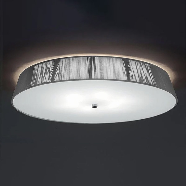 【LEUCOS】イタリア・デザイン照明「Lilith」シーリングライト　シルバー（φ710×H140mm）