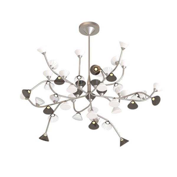 【TOOY】イタリア・デザイン照明「Linfa」シャンデリア　シルバー（φ1650×H530mm）