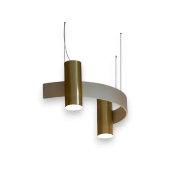 【TOOY】イタリア・デザイン照明「Nastro」ペンダントライト　ゴールド（W660×D310×H230mm）