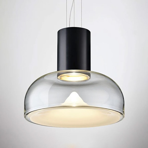 【LEUCOS】イタリア・デザイン照明「Aella」ペンダントライト　クリアホワイト（φ450×H397mm）