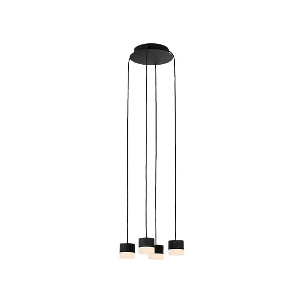 【Visual Comfort】アメリカ・デザイン照明 ペンダントライト「Gable Alabaster 4-Light Chandelier」LED　ブラック（W254×H51mm）