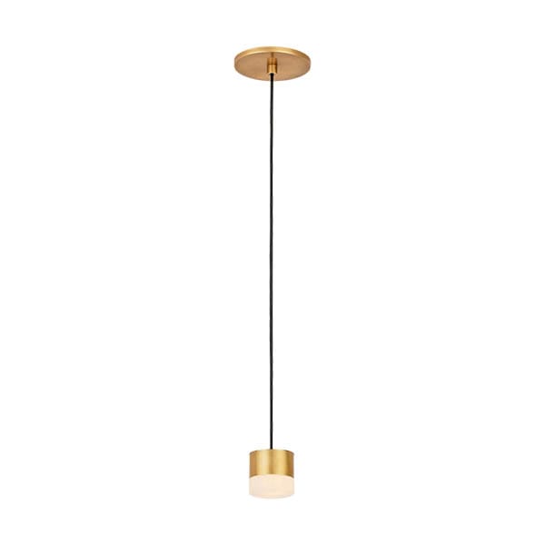 【Visual Comfort】アメリカ・デザイン照明 ペンダントライト「Gable Alabaster 1-Light Pendant」LED　ゴールド（W51×H51mm）