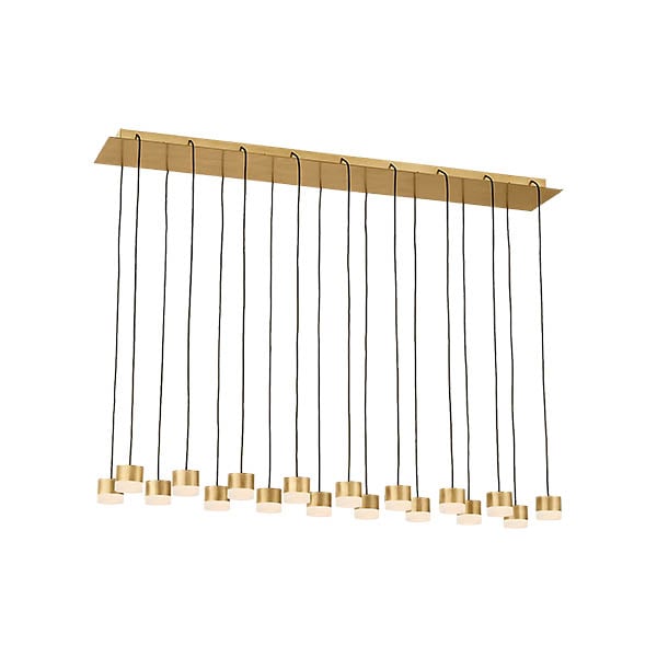 【Visual Comfort】アメリカ・デザイン照明 ペンダントライト「Gable Alabaster 18-Light Chandelier」LED　ゴールド（W1118×D254×H51mm）