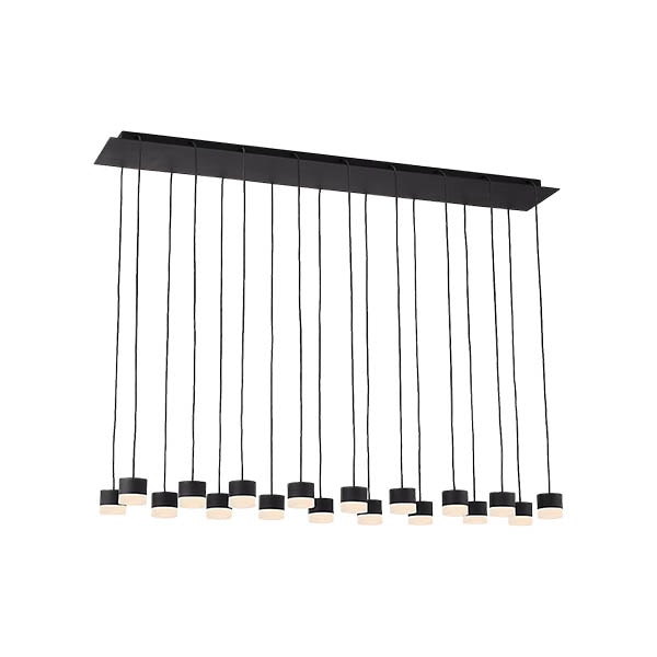 【Visual Comfort】アメリカ・デザイン照明 ペンダントライト「Gable Alabaster 18-Light Chandelier」LED　ブラック（W1118×D254×H51mm）
