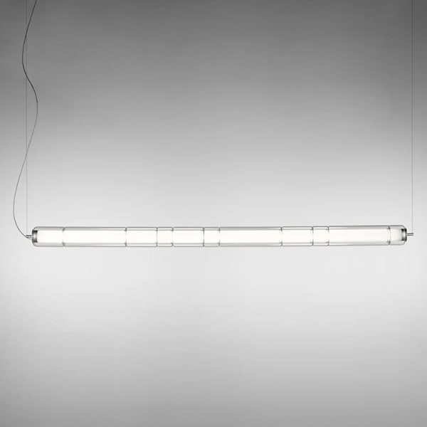 【LEUCOS】イタリア・デザイン照明「Stacking」ペンダントライト　クリア（φ100×W1860mm）