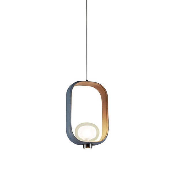 【TOOY】イタリア・デザイン照明「Filipa」ペンダントライト　ブラック／ブルー（W280×H440mm）