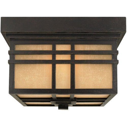 【QUOIZEL】アメリカ・デザイン照明 アウトドア シーリングライト 2灯「Hillcrest」ブロンズ（W290×D290×H170mm）