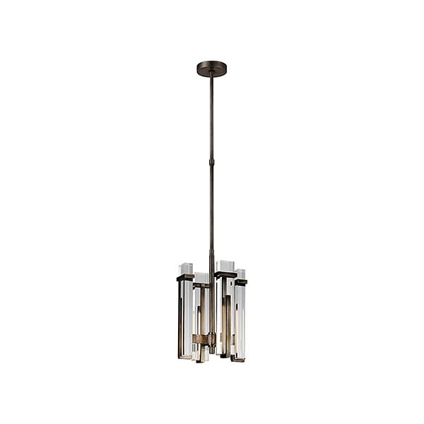 【Visual Comfort】アメリカ・デザイン照明 ペンダントライト「Malik Small Chandelier」LED　ブロンズ・クリア（W305×H457mm）