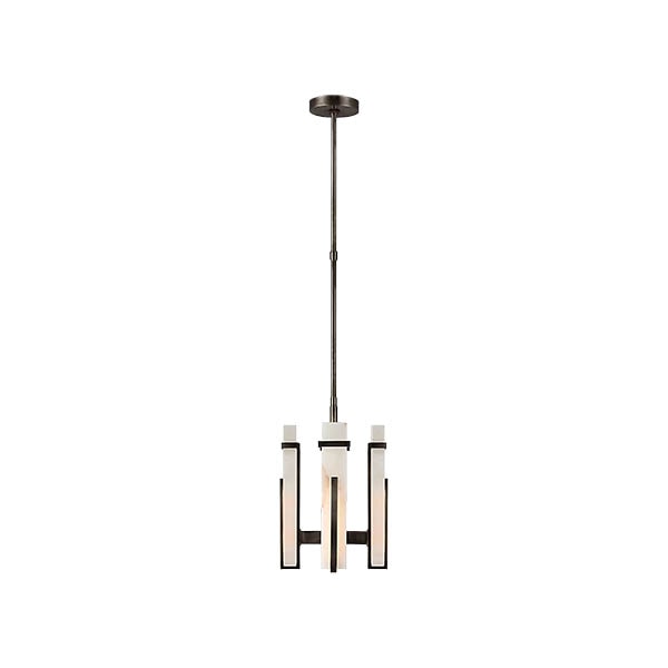 【Visual Comfort】アメリカ・デザイン照明 ペンダントライト「Malik Small Chandelier」LED　ブロンズ・ホワイト（W305×H457mm）