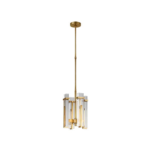 【Visual Comfort】アメリカ・デザイン照明 ペンダントライト「Malik Small Chandelier」LED　ゴールド・クリア（W305×H457mm）