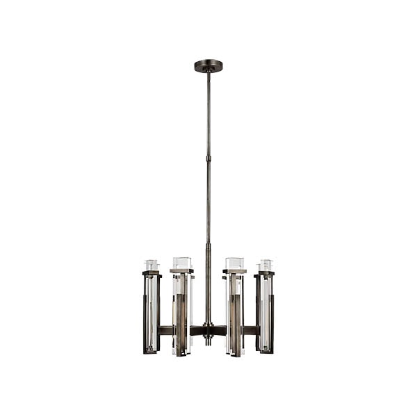 【Visual Comfort】アメリカ・デザイン照明 ペンダントライト「Malik Medium Chandelier」LED　ブロンズ・クリア（W610×H483mm）