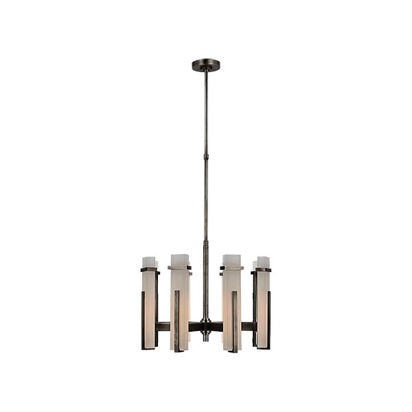 【Visual Comfort】アメリカ・デザイン照明 ペンダントライト「Malik Medium Chandelier」LED　ブロンズ・ホワイト（W610×H483mm）