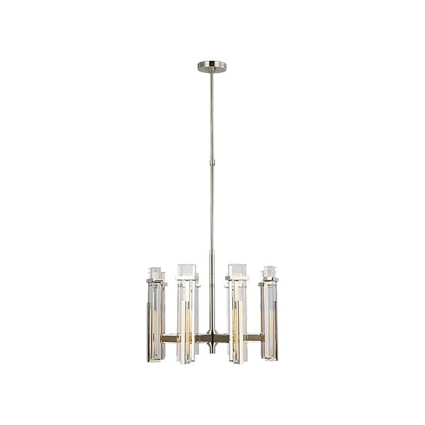 【Visual Comfort】アメリカ・デザイン照明 ペンダントライト「Malik Medium Chandelier」LED　シルバー・クリア（W610×H483mm）